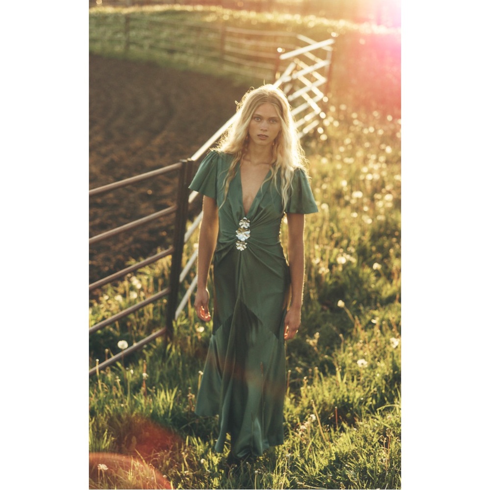 Cinq a Sept Kordyn Dress in Forest Fog